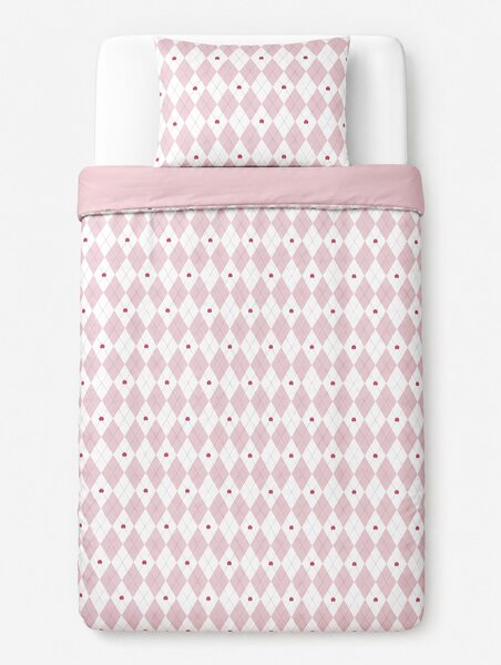 Sinsay - Kockás ágyneműgarnitúra - pasztellpink