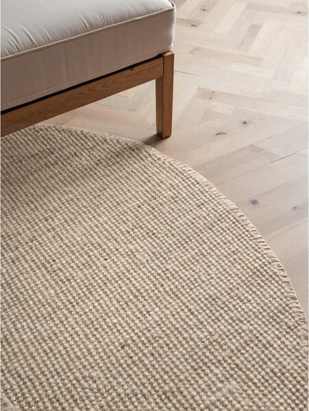 Krémszínű juta kerek szőnyeg ø 160 cm Bouclé Jaipur – Hanse Home