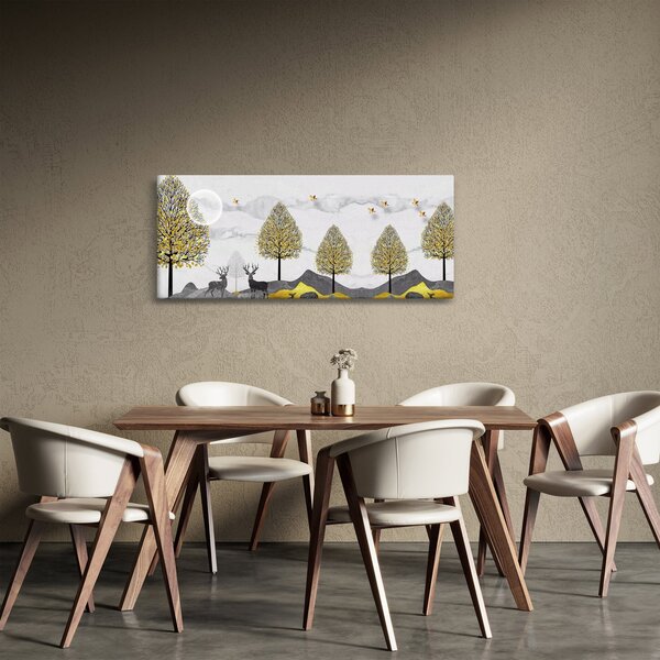 Festett szarvas képe (120x50 cm)