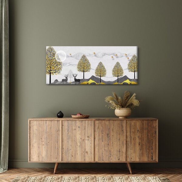 Festett szarvas képe (120x50 cm)