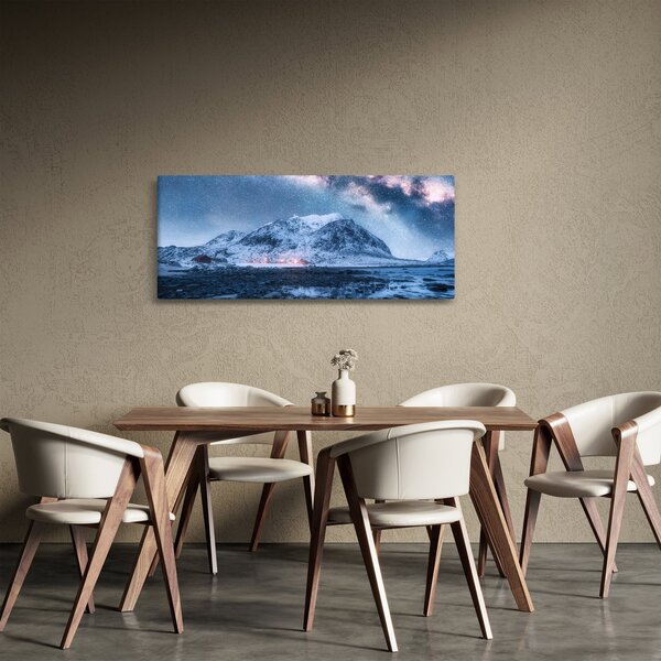 A hegyek képe a csillagos ég (120x50 cm)