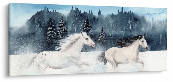 Festett lovak képe (120x50 cm)