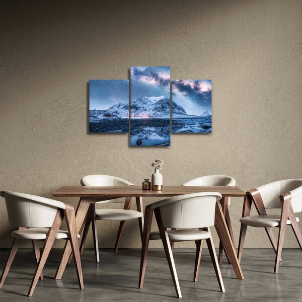 A hegyek képe a csillagos ég (90x60 cm)