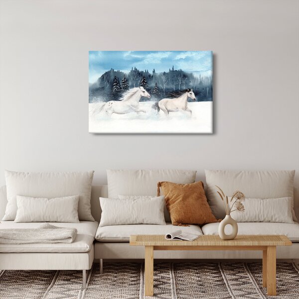 Festett lovak képe (90x60 cm)