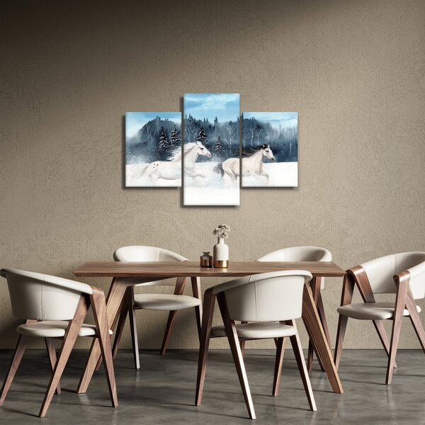 Festett lovak képe (90x60 cm)