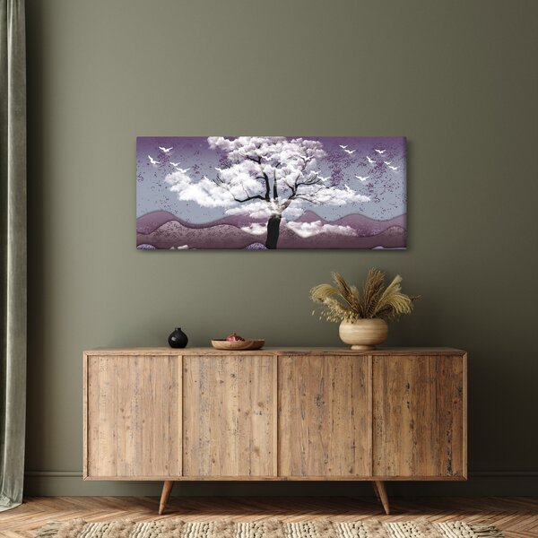 Kép - Fa a felhőkben (120x50 cm)