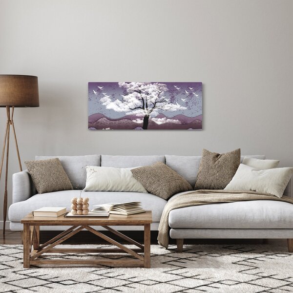 Kép - Fa a felhőkben (120x50 cm)
