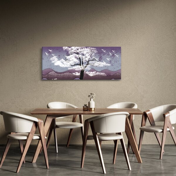Kép - Fa a felhőkben (120x50 cm)
