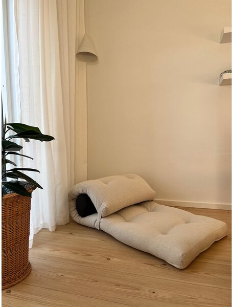 Szürkésbézs futon matrac 70x200 cm Wrap Beige/Dark Grey – Karup Design