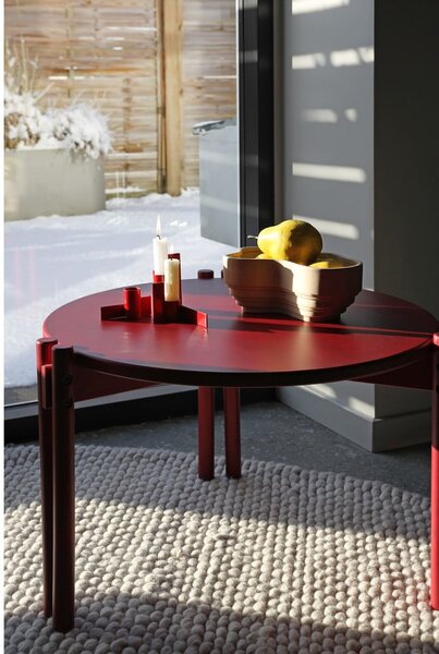 Piros borovi fenyő kerek dohányzóasztal ø 60 cm Sticks – Karup Design