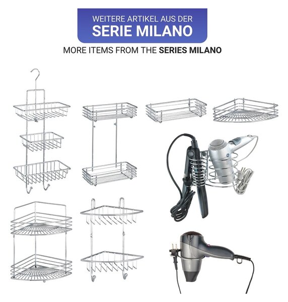 Milano függő fürdőszobai sarokpolc - Wenko