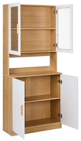 Üveges vitrin CYGNET 80 cm Fehér