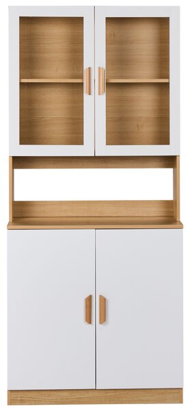 Üveges vitrin CYGNET 80 cm Fehér
