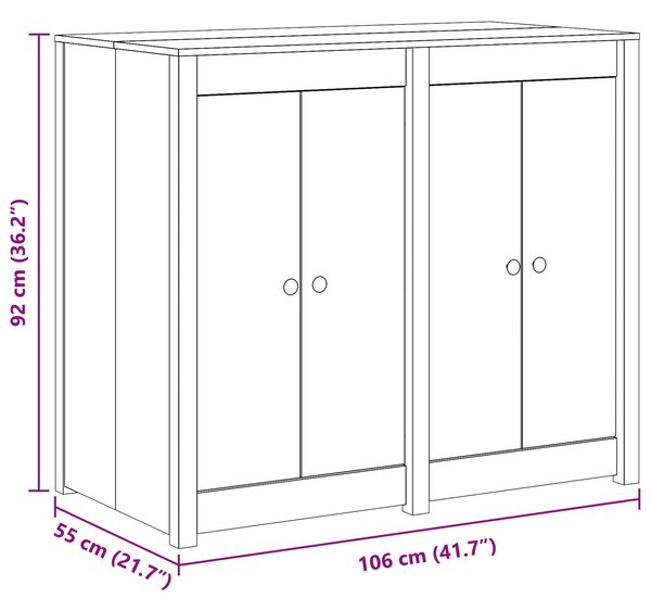 VidaXL Kültéri konyhaszekrény MEPPEL Fehér 106 x 55 x 92 cm