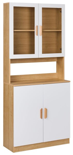 Üveges vitrin CYGNET 80 cm Fehér
