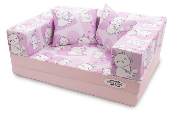 Szivacs kanapéágy - Diamond felnőtt méret - rózsaszín - Sweet Kitty