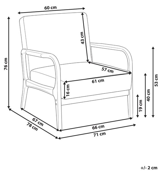 Fotel SENNELS Buklé Bézs