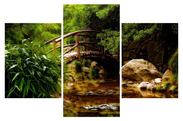 Kép - Híd a folyón (90x60 cm)