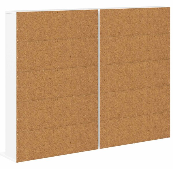 VidaXL CD szekrény 2 db Fehér 65 x 23,5 x 97,5 cm Szerelt Fa