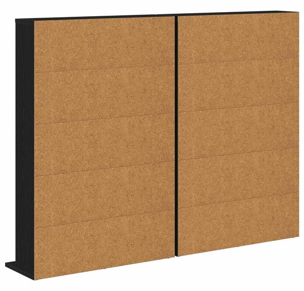 VidaXL CD szekrény 2 db Fekete Tölgy 65 x 23,5 x 97,5 cm Szerelt Fa