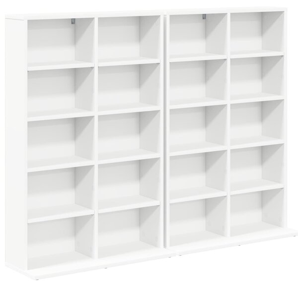 VidaXL CD szekrény 2 db Fehér 65 x 23,5 x 97,5 cm Szerelt Fa