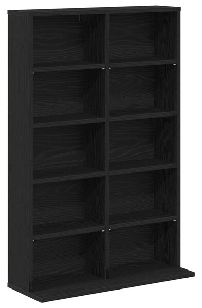 VidaXL CD szekrény 2 db Fekete Tölgy 65 x 23,5 x 97,5 cm Szerelt Fa