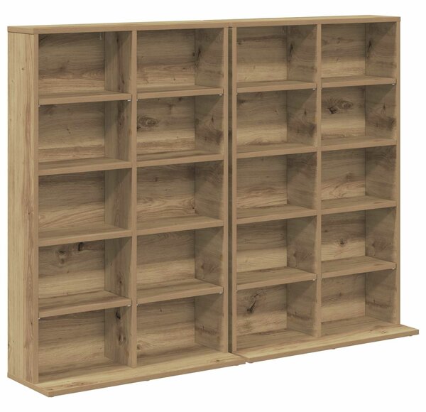 VidaXL CD szekrény 2 db Kézműves Tölgy 65 x 23,5 x 97,5 cm Szerelt Fa