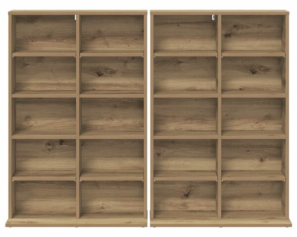 VidaXL CD szekrény 2 db Kézműves Tölgy 65 x 23,5 x 97,5 cm Szerelt Fa