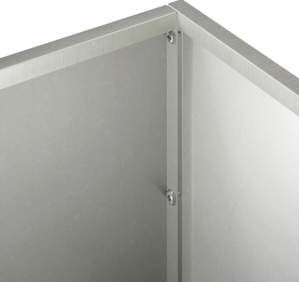 VidaXL Kerti cserép 2 db Ezüst 80 x 30 x 30 cm Rozsdamentes Acél