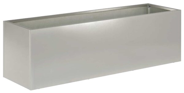 VidaXL Kerti cserép 2 db Ezüst 80 x 30 x 30 cm Rozsdamentes Acél