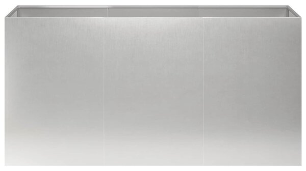 VidaXL Kerti cserép Ezüst 120 x 40 x 60 cm Rozsdamentes Acél