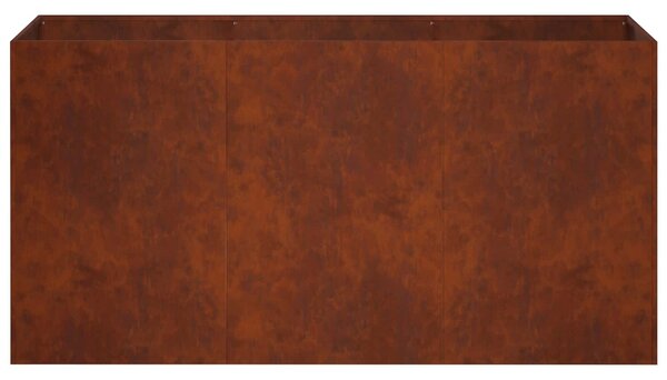 VidaXL Kerti cserép Rozsdás 120 x 40 x 60 cm Időjárásálló Acél