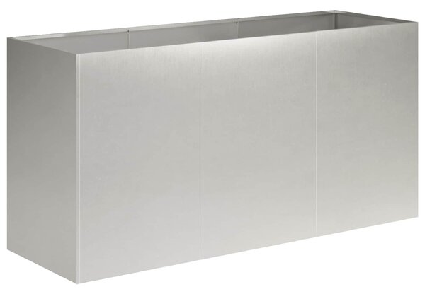 VidaXL Kerti cserép Ezüst 120 x 40 x 60 cm Rozsdamentes Acél