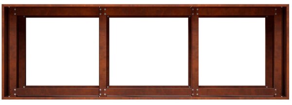 VidaXL Kerti cserép Rozsdás 120 x 40 x 60 cm Időjárásálló Acél