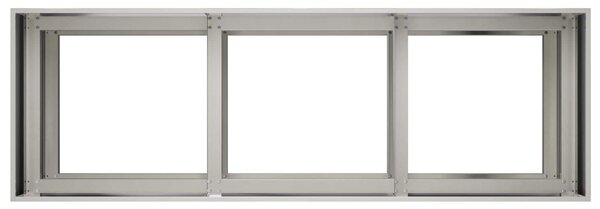 VidaXL Kerti cserép Ezüst 120 x 40 x 60 cm Rozsdamentes Acél