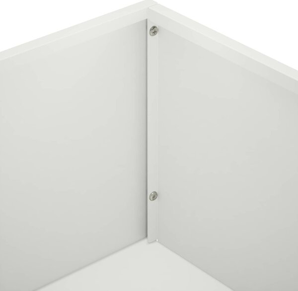 VidaXL Kerti cserép 2 db Fehér 80 x 20 x 49 cm Hidegen hengerelt acél