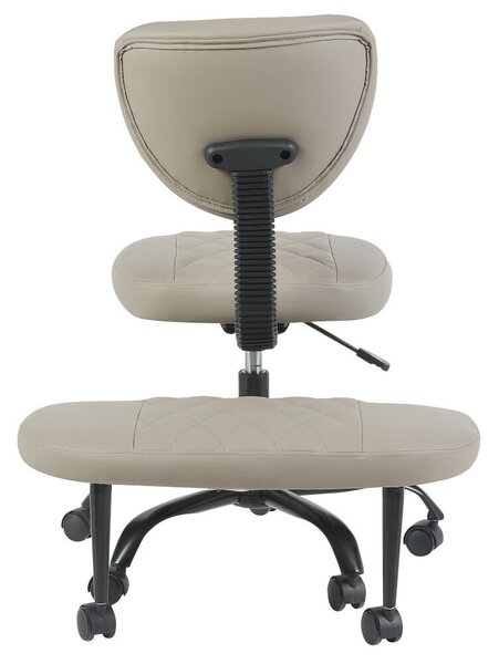 Ergonomikus térdeplőszék, szürkésbarna Taupe ekobőr/fekete, SAMER