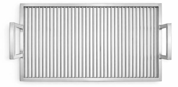 ROZSDAMENTES ACÉL GRILLRÁCS 550 x 500 mm, 6 mm-es PÁLCA, FIX FOGANTYÚK - STANDARD