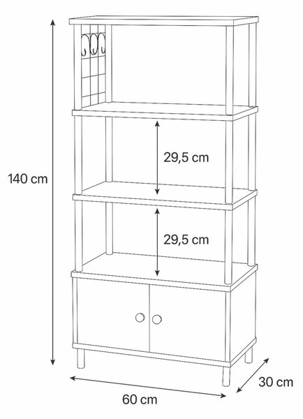 Hanah Home Konyhaszekrény Pine Pk09Pk - Fenyo