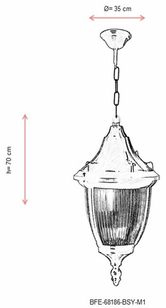 Opviq Kültéri Függeszték Fekete BFE-68186-BSY-M1