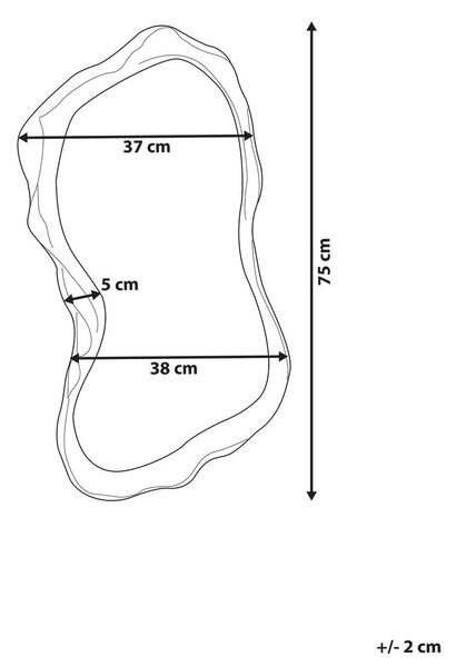 Falitükör SERY 38 cm 75 cm Arany