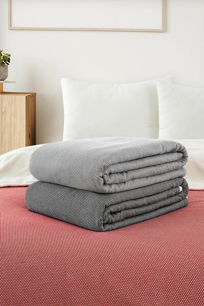 L'essential Maison Double Blanket Grey Likya - Grey