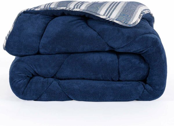 L'essential Maison Egyágyas Paplan Tengerészkék Soft Line - Tengerészkék