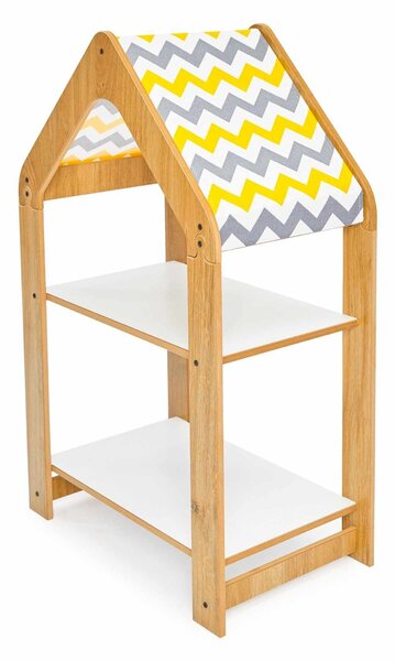 Hanah Home Többcélú polc natúr fehér sárga Többcélú polcok 2 - natúr, fehér, sárga