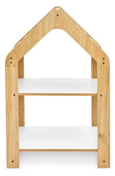 Hanah Home Többcélú polc natúr fehér sárga Többcélú polcok 2 - natúr, fehér, sárga