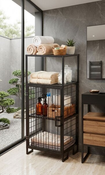 Hanah Home Vorn Többcélú szekrény, fekete