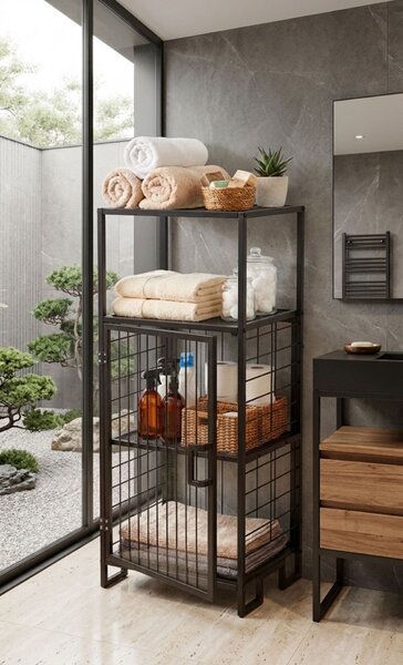 Hanah Home Vorn Többcélú szekrény, fekete