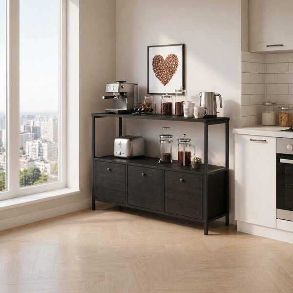 Hanah Home Black Brio konyhaszekrény - fekete