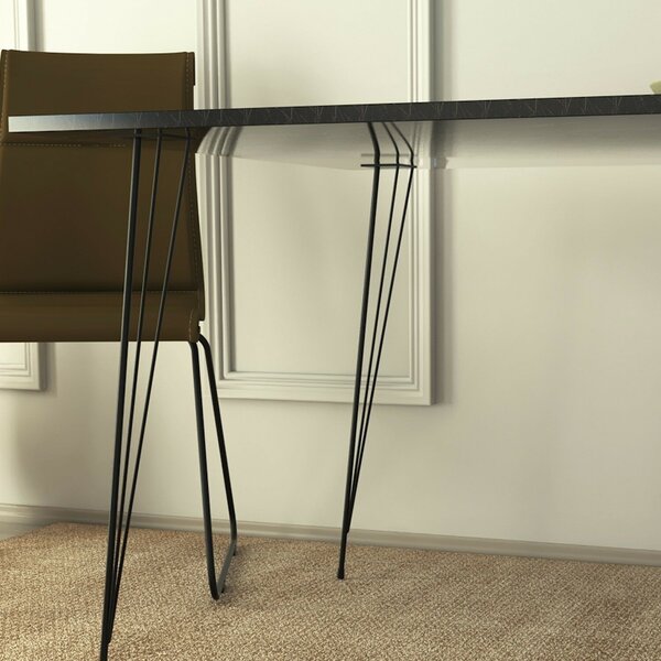 Hanah Home Table Black White Sandalf Square - Royal