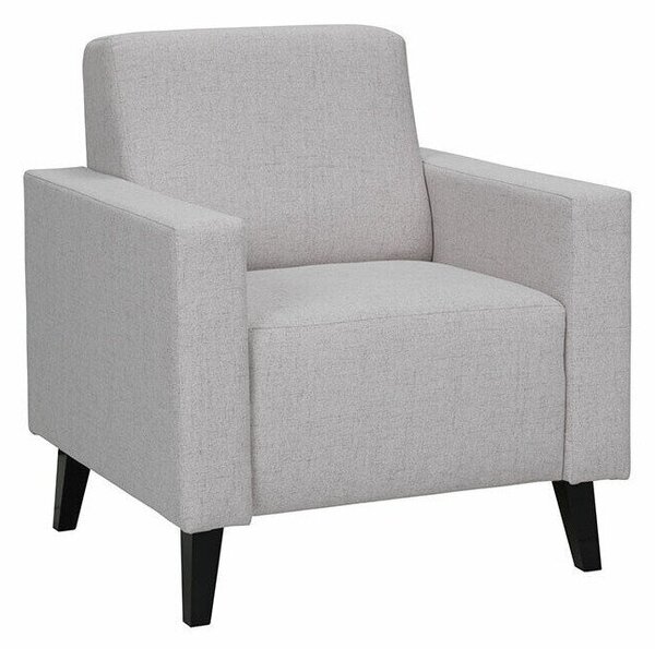 Fotel Delbene 125, Kárpit, 80x75x75cm, Fényes fekete